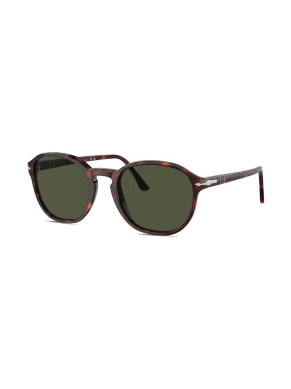 Persol Zonnebril met rond montuur - Bruin