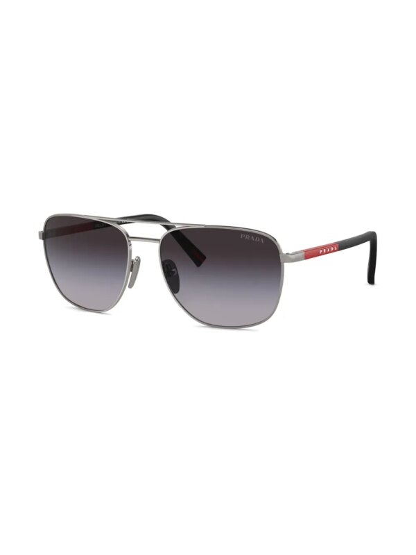 Prada Linea Rossa Zonnebril met ovalen montuur - Grijs