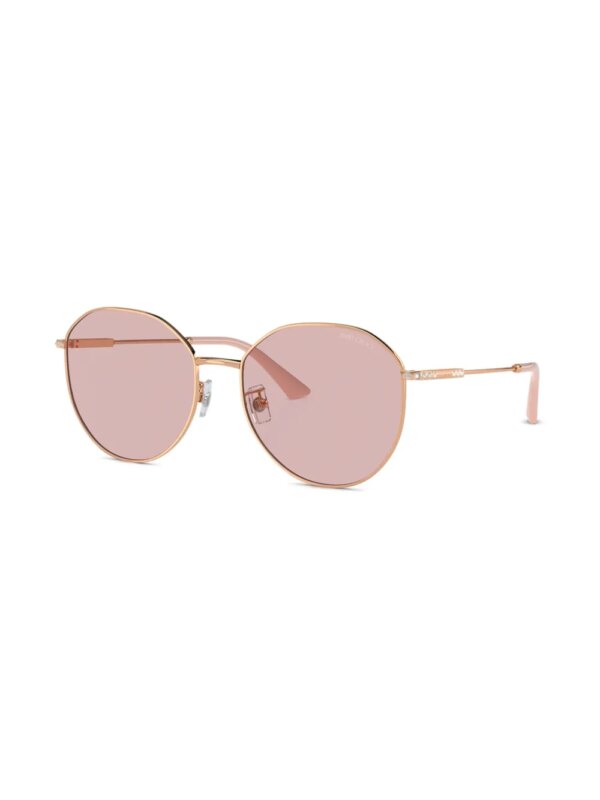 Jimmy Choo Eyewear Zonnebril verfraaid met kristallen - Goud