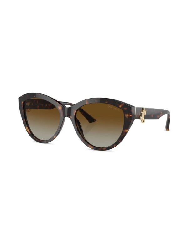 Jimmy Choo Eyewear Zonnebril met rond montuur - Bruin