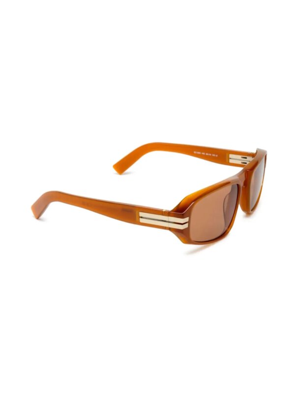 Zegna Zonnebril met ovalen montuur - Bruin
