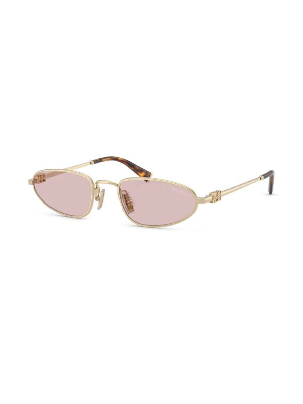 Miu Miu Eyewear Zonnebril met ovalen montuur - Goud