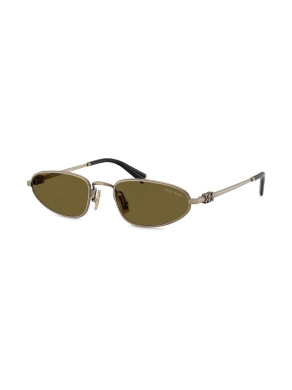Miu Miu Eyewear Runway zonnebril met getinte glazen - Goud
