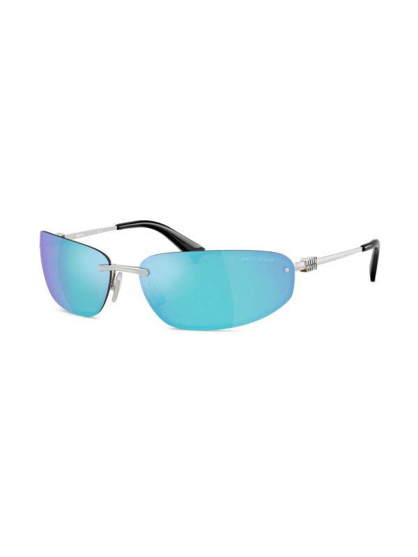 Miu Miu Eyewear Zonnebril met ovalen montuur - Zilver
