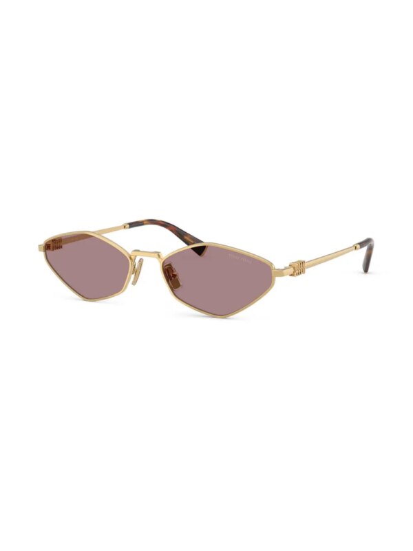 Miu Miu Eyewear Zonnebril met geometrisch montuur - Goud