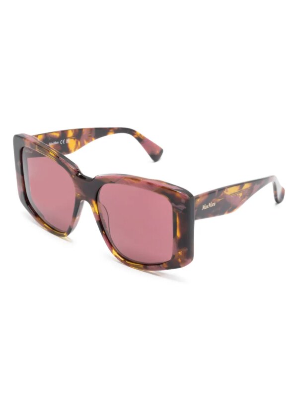 Max Mara Eyewear Zonnebril met vierkant montuur - Bruin