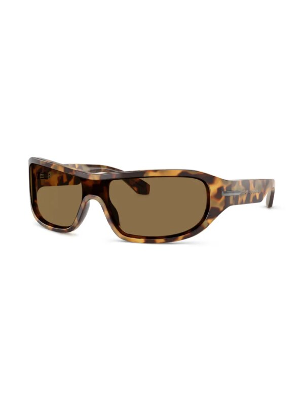 Dolce & Gabbana Eyewear Zonnebril met schild montuur - Bruin