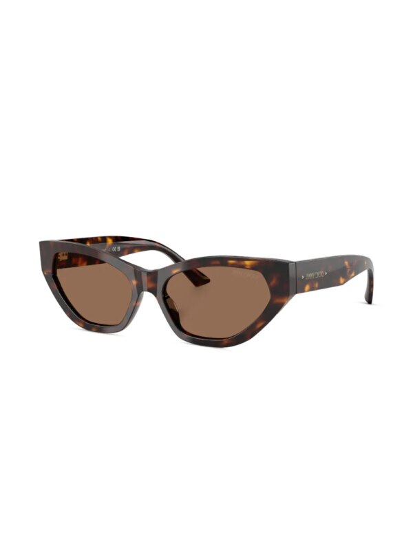 Jimmy Choo Eyewear Zonnebril met logoprint - Bruin