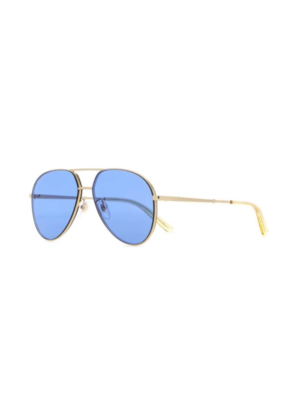 Gucci Eyewear Zonnebril met gegraveerd logo - Goud