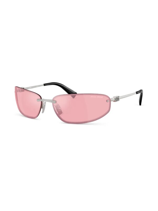 Miu Miu Eyewear Zonnebril met ovalen montuur - Zilver