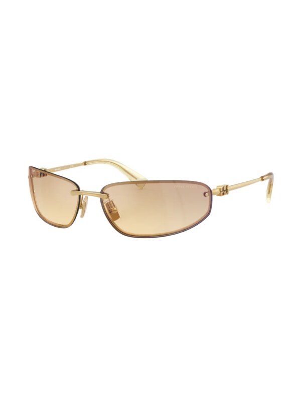 Miu Miu Eyewear Zonnebril met ovalen montuur - Goud