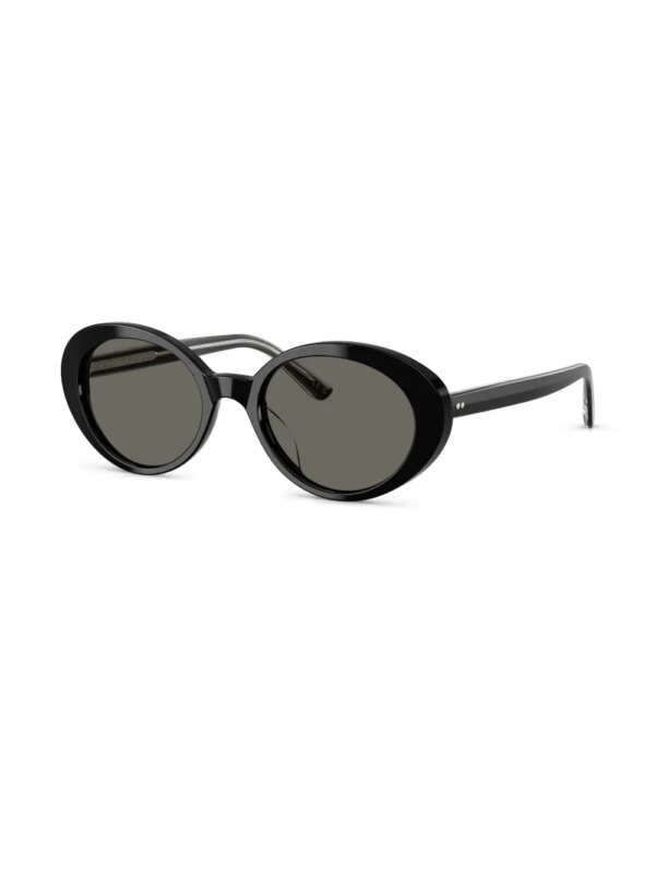 Oliver Peoples Zonnebril met ovalen montuur - Zwart