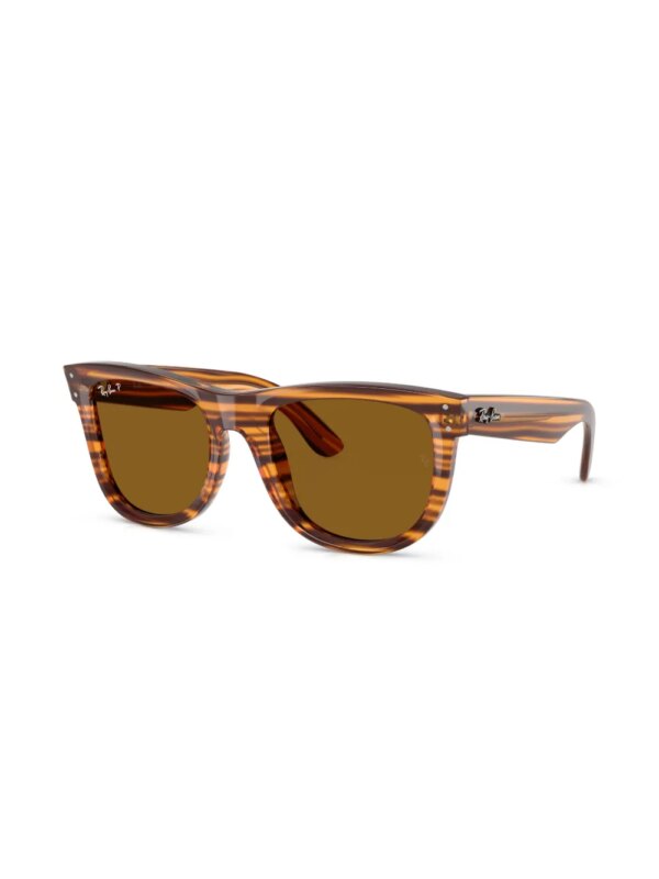 Ray-Ban Wayfarer Reverse zonnebril met vierkant montuur - Bruin