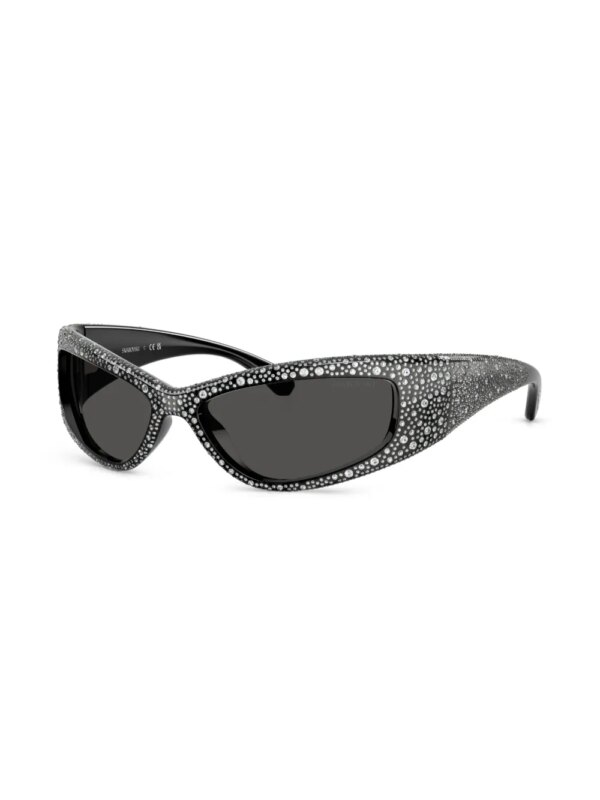 Swarovski Eyewear Zonnebril met rechthoekig montuur - Zwart