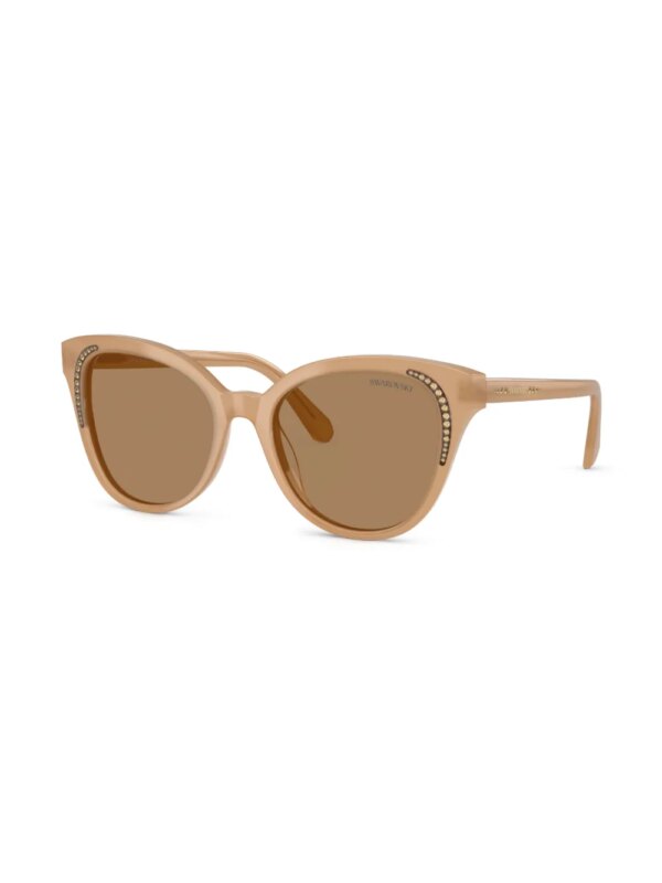 Swarovski Eyewear Blooming zonnebril met oversized montuur - Bruin