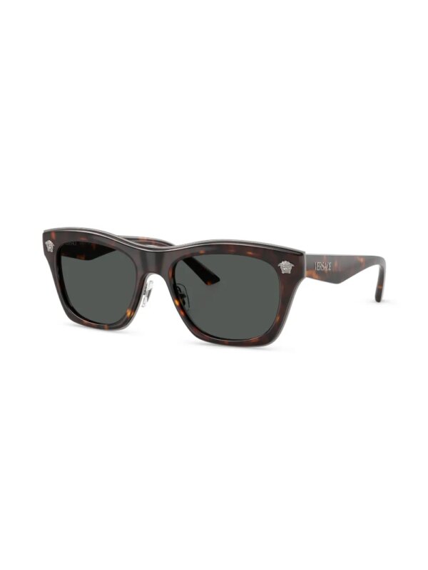 Versace Eyewear Zonnebril met schildpadschild-design - Bruin