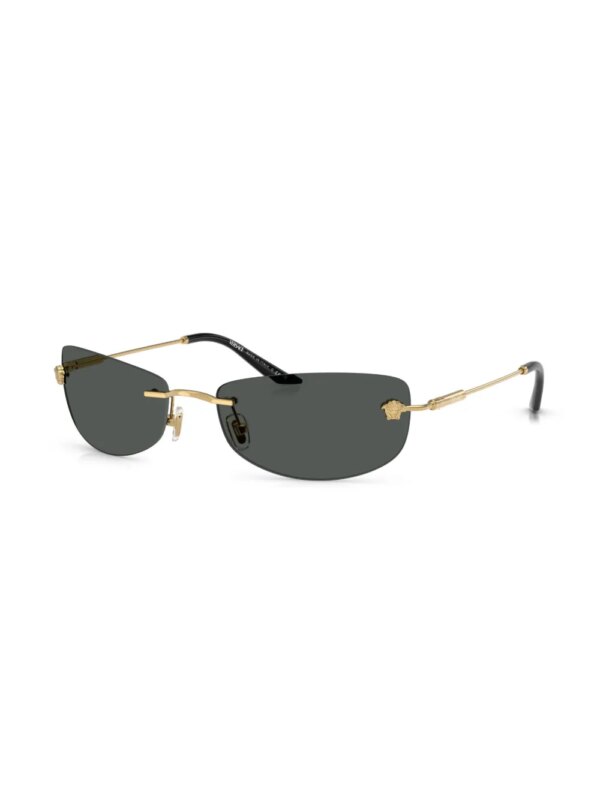 Versace Eyewear Zonnebril met rechthoekig montuur - Goud
