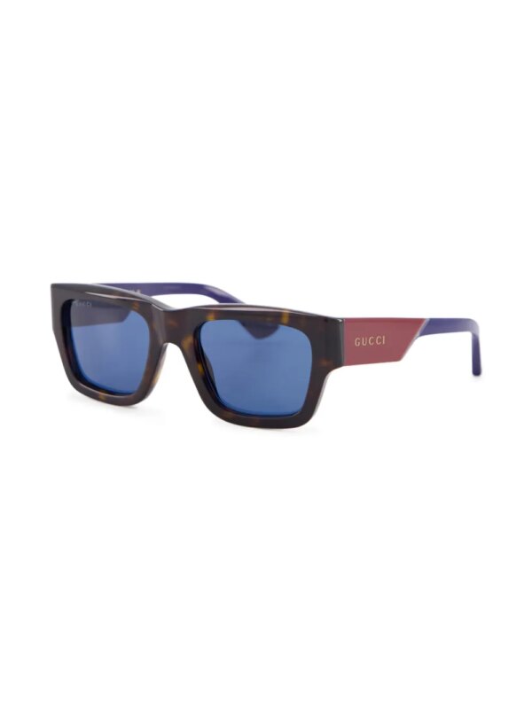 Gucci Eyewear Zonnebril met vierkant montuur - Rood