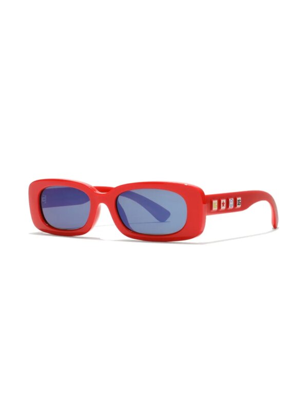 Dolce & Gabbana Eyewear DC CHARMS zonnebril met rechthoekig montuur - Rood