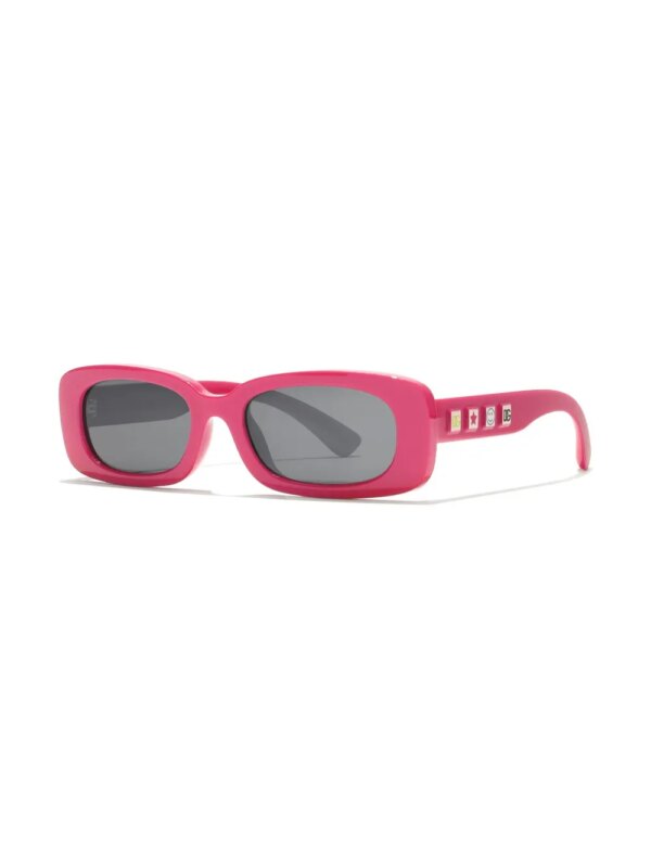 Dolce & Gabbana Eyewear DG CHARMS zonnebril met rechthoekig montuur - Roze