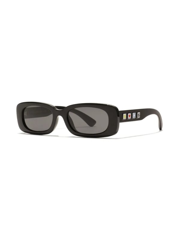 Dolce & Gabbana Eyewear Zonnebril met DG-bedels - Zwart