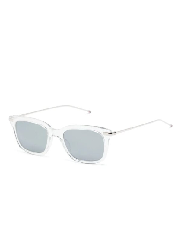 Thom Browne Eyewear Zonnebril met vierkant montuur - Wit