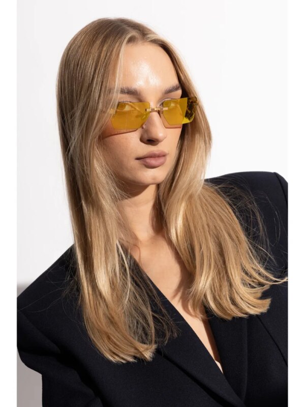 Balmain Eyewear BPS-150G-53 zonnebril met rechthoekig montuur - Goud