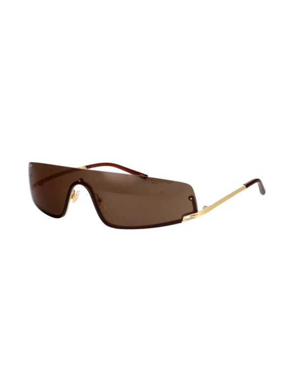 Gucci Eyewear Zonnebril met schild montuur - Bruin