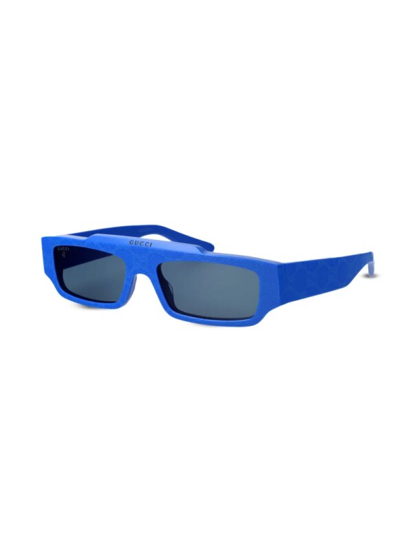 Gucci Eyewear Zonnebril met rechthoekig montuur - Blauw