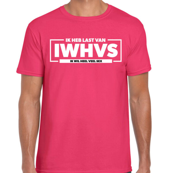 Bellatio Decorations Foute party t-shirt voor heren - last van - roze - carnaval/themafeest