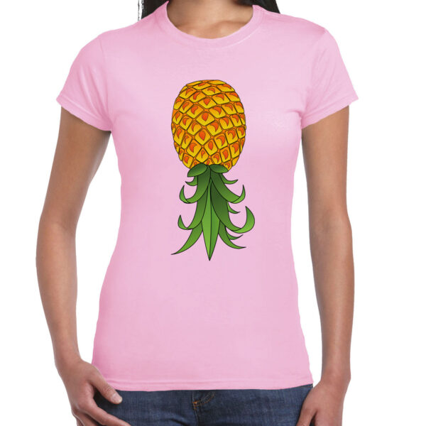 BD Verkleed T-shirt dames - omgekeerde ananas - foute party/themafeest