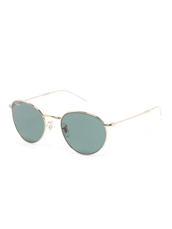 Ray-Ban Round Reverse zonnebril met rond montuur - Goud