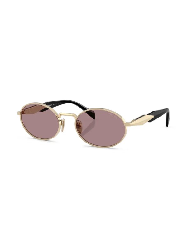 Prada Eyewear Zonnebril met rond montuur - Goud