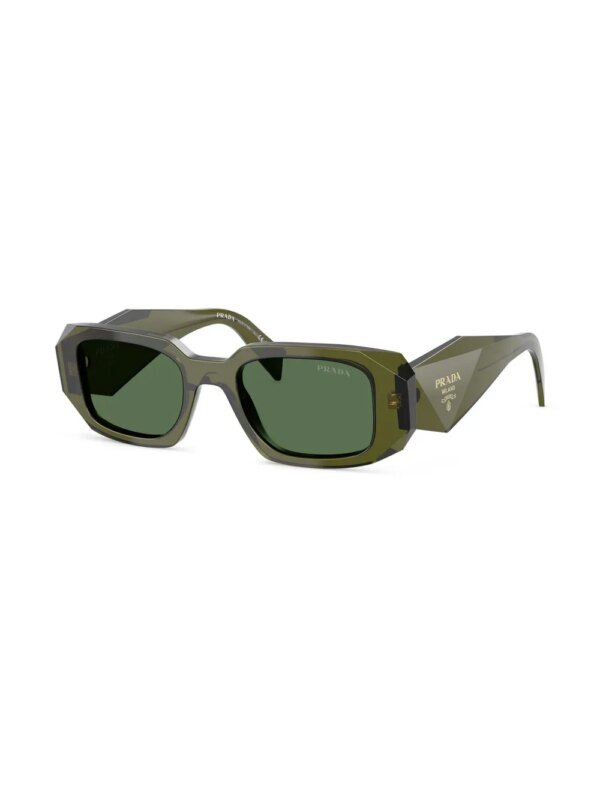 Prada Eyewear Zonnebril met rechthoekig montuur - Groen