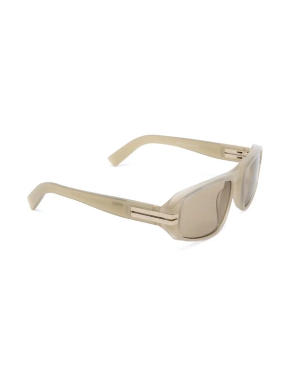 Zegna Zonnebril met ovalen montuur - Beige