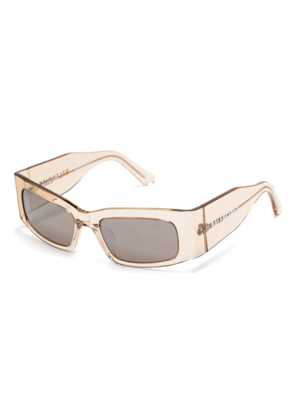 Balenciaga Eyewear Zonnebril met rechthoekig montuur - Beige
