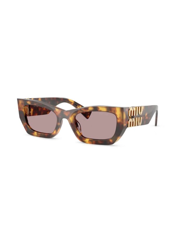 Miu Miu Eyewear Zonnebril met logo - Bruin