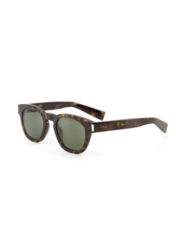 Saint Laurent Eyewear Zonnebril met vierkant montuur - Bruin