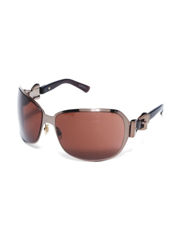 Gucci Pre-Owned Zonnebril met vlinder montuur - Bruin
