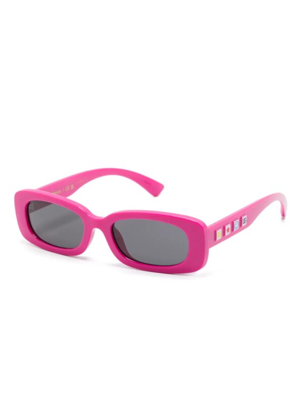 Dolce & Gabbana Eyewear Zonnebril met DG-bedel - Roze