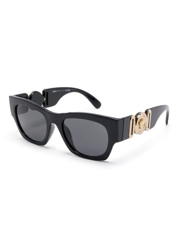 Versace Eyewear Zonnebril met Medusa Head-plakkaat - Zwart