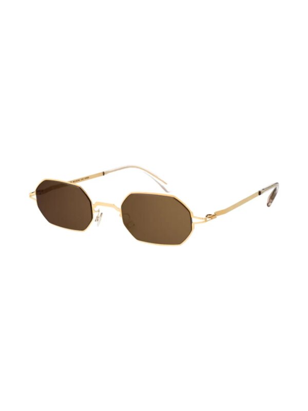 Mykita Zonnebril met geometrisch montuur - Goud