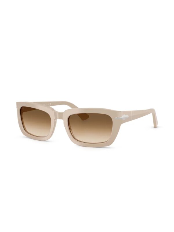 Persol Zonnebril met rechthoekig montuur - Beige