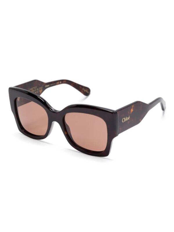 Chloé Eyewear Zonnebril met cat-eye montuur - Bruin