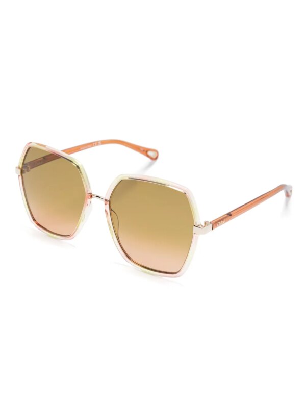 Chloé Eyewear Zonnebril met oversized montuur - Oranje