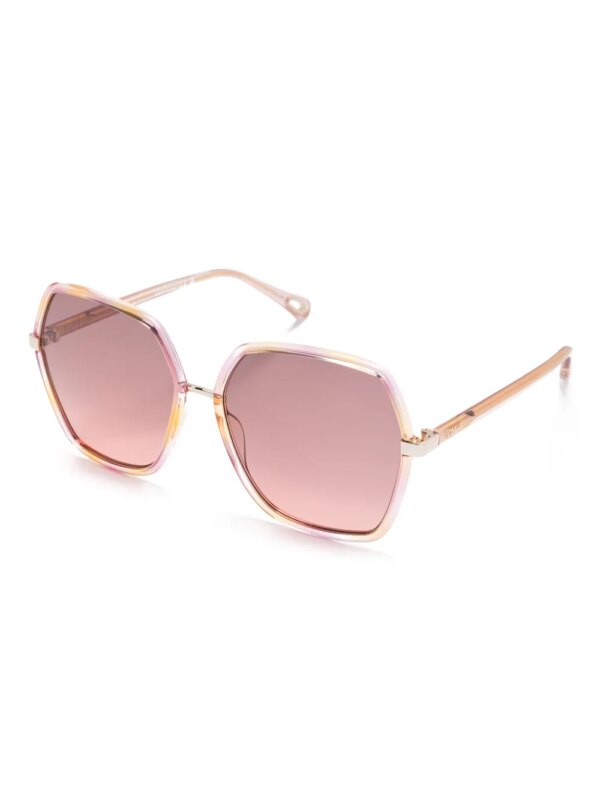 Chloé Eyewear Zonnebril met oversized montuur - Goud