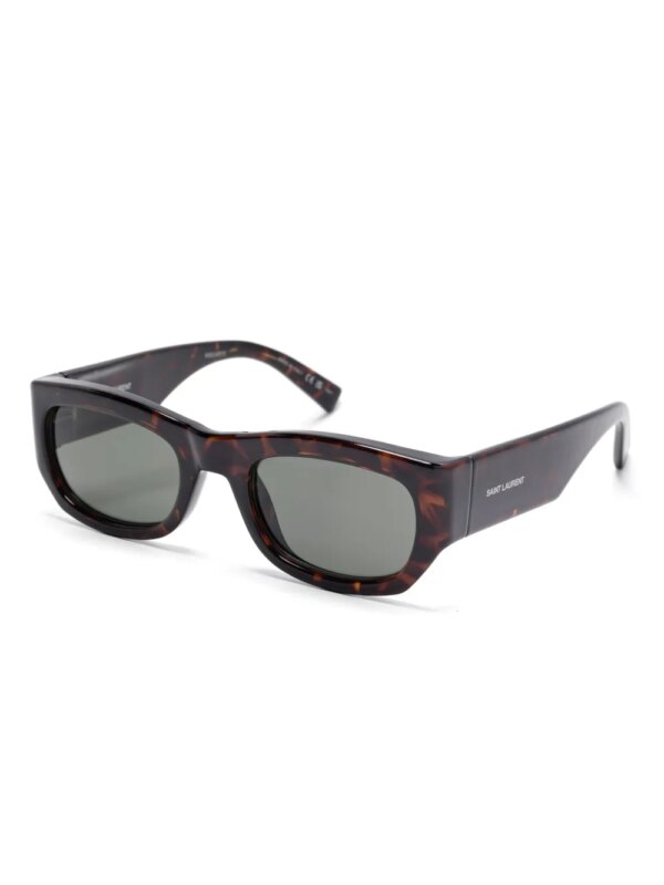 Saint Laurent Eyewear Zonnebril met schildpadschild-design - Bruin