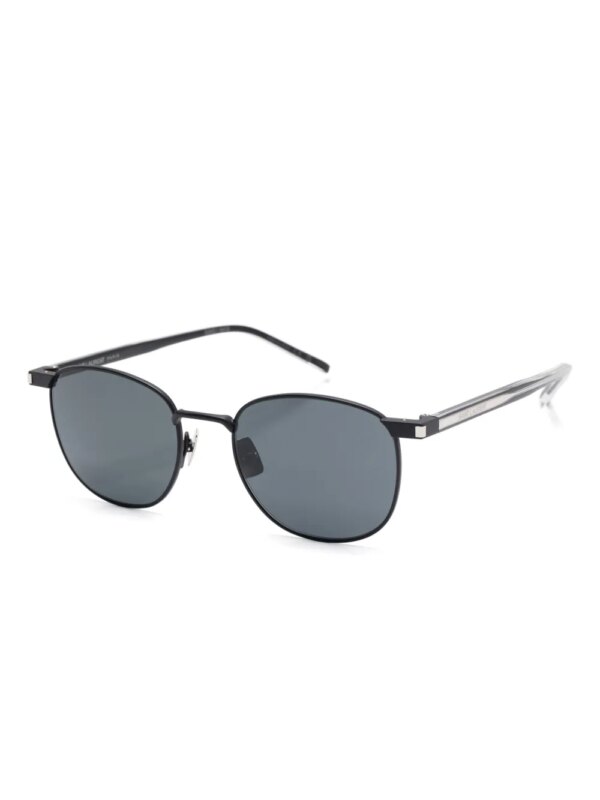 Saint Laurent Eyewear Zonnebril met rond montuur - Grijs