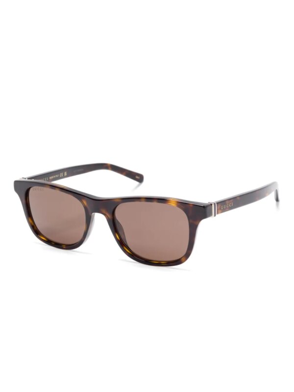 Gucci Eyewear Zonnebril met vierkant montuur - Bruin
