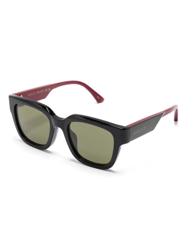 Gucci Eyewear Zonnebril met oversized montuur - Zwart